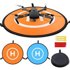 MMOBIEL Landing Pad Waterproof 75cm Orange/ Blue Double-Sided Landing Pad for DJI Mavic Mini 2 / Zoom/ Air Fly 2 / Phantom/ FPV/ Inspire