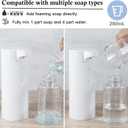 LAOPAO Automatic Soap Dispenser Foaming: Rechargeable Touchless Soap Dispenser Stainless Steel Foam Soap Dispenser for Bathroom Hand Soap Pump for Kitchen Xmas Gift, 9oz, White