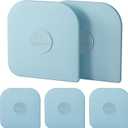 Pan Scraper, 5 Pcs Pot Scraper Plastic, Pot Scraper Non Scratch for Cast Iron, Pot and Pan Cleaning, Sturdy Scraper Kitchen Tool-Aqua