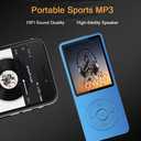 MP3 Player, Music Player with 16GB Micro SD Card, Build-in Speaker/Photo/Video Play/FM Radio/Voice Recorder/E-Book Reader, Supports up to 128GB (Dark Blue)