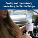 Dr. Brown's Travel Baby Bottle Warmer, Quickly Warms Breast Milk and Water for Formula On-The-Go, Portable, Rechargeable, Cordless with 3 Bottle Adapters