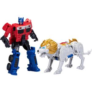 Transformers: Rise of the Beasts Movie, Beast Alliance, Beast Combiners 2-Pack Optimus Prime & Lionblade Toys, Ages 6 and Up, 5-inch, Small