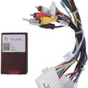 16pin Car Stereo Radio Power Wiring Harness Canbus Box for Nissan X-Trail Teana Navara Qashqai Sentra Support Factory Bose Amplifier OEM Backup Camera