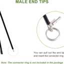 Aluminum Tent Poles Replacement, Black Pre-Assembled Tent Pole, 7001 T6 Heated Camping Tent Rod