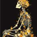 obterie Skull Paint by Numbers Kit for Adults Beginner Flowers Oil Painting Kit Adult Paint by Number Kits on Canvas DIY Painting for Beginners Art by Numbers for Gifts Home Wall Decor 16x20 Inch (YF014)