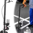 Striping Line Painting Wand, Industrial Two-Wheel Striping Spray Paint Wand for Line Paint Stripe Ground, Parking Lots, Fields, Compatible with Inverted Striping Spray Paint (T-Tip Nozzle)