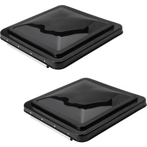2 Packs 14 Inch RV Roof Vent Cover Replacement Vent Lid Black for Camper Trailer Motorhome (Black 2-Pack), 15" x 15" x 2"
