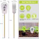 Soil Test Kit, 3-in-1 Soil PH Meter, Soil Moisture Meter, Fertility Soil Tester, pH Meter for Soil, Soil Tester for Garden, Farm, Lawn, Indoor & Outdoor Use