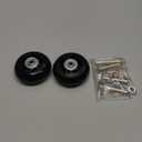 1 Pair/2pcs Luggage Suitcase Replacement Wheels 60mm*24mm, Rubber Swivel Caster Wheels 6mm Bearings Repair Kits (OD60xThk24mm/2.36x0.94in)