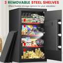 6.2 Cuft Large Home Safes Water and Fireproof with Digital Keypad & Key Lock, Fire Security Safe Box with 3 Removable Shelves, Fireproof Safes for Money Documents Jewelry, 27.56"H x13.78"W x 11.81"D
