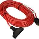 Prime CB614735 100-Foot 14/3 SJTW Triple-Tap Outdoor Extension Cord with Circuit Breaker Plug, Red