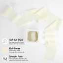 MEEDEE Ivory Chiffon Ribbon 3 Inch Frayed Ribbon Cream Chiffon Silk Ribbons Frayed Edge Wide Chiffon Ribbons for Crafts, Flower Bouquet, Wedding Favors Wrapping (2 Rolls 10 Yards)