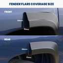 KUIPERAUTO OE Factory Fender Flares Compatible for 2009-2018 Dodge Ram 1500/2019-2022 1500 Classic (Not for R/T, Rebel Models) Smooth Black Paintable Wheel Flare Front Rear 4PCS
