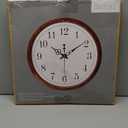 Bernhard Products Large Wall Clock 16 Inch Silent Non Ticking Movement Quartz Battery Operated Round Easy to Read Decorative Classic Brown Home/Kitchen/Office/Classroom/School Clocks, Black Numbers