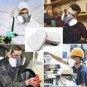 2 x 6001 Filter Cartridges Replacement for Gas Respirator,Dust-Proof, Organic Vapor, 2pcs Filter Cartridges + 2pcs Filter Covers+8pcs Filter Cottons, Apply to 6100/6200/7501/7502/6502/6800 (12 Piece Set)