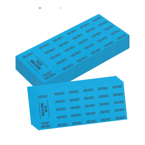 200 Pieces Basket Tickets Auction Chinese Ticket Raffle Tickets Sheets Blue 4"×9" 200 Numbers for Drink Door Prize Fundraiser Silent Carnival Penny Auction Events (200)