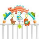 Jollybaby Bassinet Stroller Crib Mobile Toy for Baby 0-6-12 Months, Infant Clip On Arch Hanging Toy, Montessori Sensory Nursery Mobiles Toy for Newborn Gift - Dinosaur