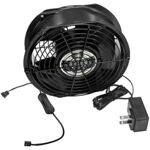 Coolerguys 7" (172mm x 152mm x 51mm) 12v Waterproof Fan with Power Supply