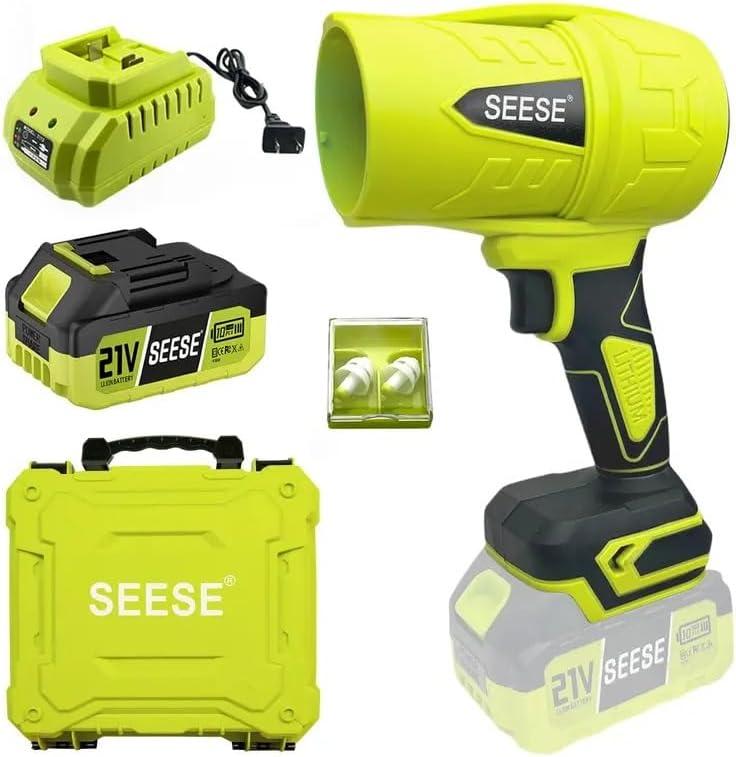 Turbo Jet Leaf Blower: Cordless Leaf Blower for Yard Leaves, Driveway Sand & Car Drying - 800,000 RPM High Speed with Ergonomic Handle for Easy Operation