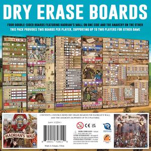 Renegade Games: Hadrians Wall & The Anarchy - Dry Erase Boards - 4 Double-Side Reusable Boards, Strategy Euro Game Accessory Pack, Garphill Games