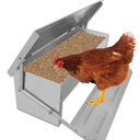 Hooomyai Economical and Practical Automatic Chicken Feeder,Aluminum Alloy Material, 8 lbs Capacity, On-Demand Feeding for 10 Chickens, Anti-Flick Grill
