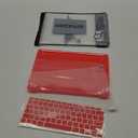 MOSISO Compatible with MacBook Air 13 inch Case 2025 2024 2023 2022 M4 A3240 M3 A3113 M2 A2681, Plastic Hard Shell&Keyboard Cover&Screen Film&Type C for MacBook Air 13.6 inch Case, Red