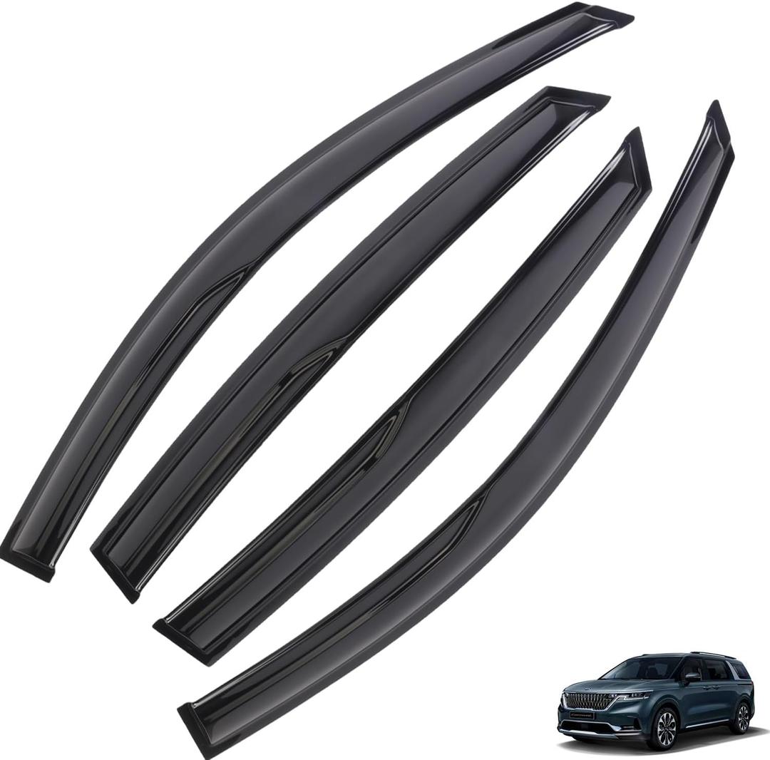 Window Visors Rain Guards Deflector for 2022 2023 2024 KIA Carnival LXEX 8X 4PCS-Window Deflector Visors Vent Sun Rain Guard Shade