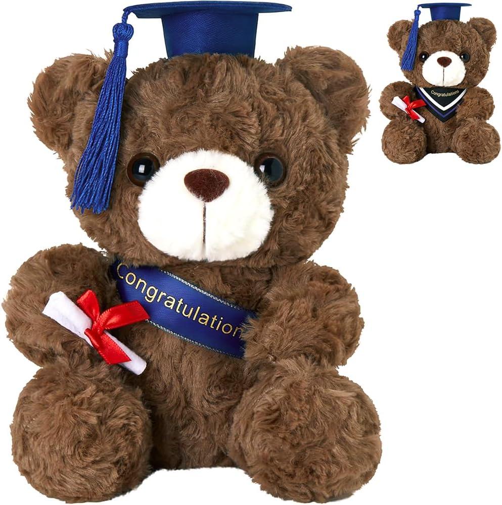 Quimoy Graduation Bear 2026, 9 Inch Teddy Bear Graduation Stuffed Animal Gifts for Grils Boys, Class of 2026 Graduations Gifts for High School College Gift, End of Year Students Gifts