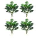 18 Leaf Large Areca Palm Artificial Plant4 Packs UV Resistant Faux Palm Tree Leaves Tropical Greenery for Home Office Party Decor Indoor Outdoor