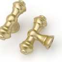 Asidrama 10 Pack Brushed Gold Kitchen Cabinet Knobs Dresser Knobs Drawer Knob Cabinet Hardware Zinc Knob for Dresser Drawers 3768 AD0018 (Single Hole Knob)