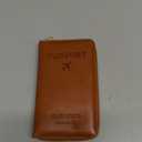 Leather RFID Blocking Passport Holder Travel Wallet, Passport Cover/Travel Wallet for Women/Men