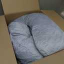 Pharmedoc Pregnancy Pillows, U-Shape Full Body Pillow -Removable Cover Jumbo Size - Gray - Pregnancy Pillows for Sleeping - Body Pillows for Adults, Maternity Pillow and Pregnancy Must Haves