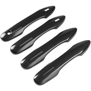 Car Door Handle Cover Protector Compatible for 2018-2023 2024 2025 Toyota Camry Accessories Compatible for Toyota Corolla Venza 2025 2024 2023 2022-2020 (with 2 Smart Key Holes, Carbon Fiber)