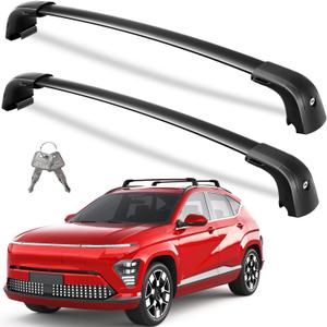 Wonderdriver Roof Rack Cross Bars 300lbs Compatible with Hyundai Kona & Kona Electric 2024 2025 2026, Heavy Duty Aluminum Lockable Roof Rails Crossbars Black Rooftop Cargo Carrier Luggage