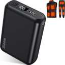 Glaais 5V 7.4V 18400mAh Heated Vest Battery Pack Compatible with ORORO, Battery Pack for Heated Vest with LED, Rechargeable Power Bank for TODWARM, for XINSONYUELL, for Vestego, for Weamest (Black)