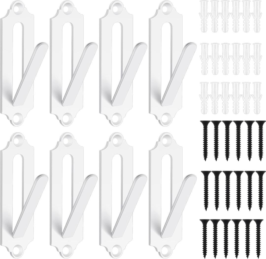 European Mount Skull Hanger Metal - Euro Wall Mount Hooker for Deer, Antelope, and Small Game Animals, Complete with Screws, Ideal for Hunting Decor (White)