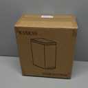 KSSKSS Small Bathroom Can with Lid Soft Close, Step Pedal, 6L / 1.6 Gal Stainless Steel Garbage Bin with Removable Inner, Slim Wastebasket for Narrow Spaces (Black)