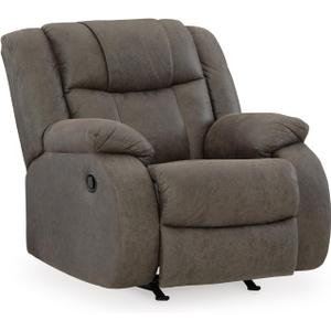 Signature Design by Ashley Manual Rocker Recliner Chair, Gray