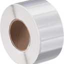 MECCANIXITY Direct Rectangle Label Sticker Metallic Silver 1.57x0.8 Inch in 1 Row for Packaging, Craft Projects 2000 Labels 1 Roll
