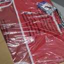 Cabana Beach Folding Beach Chair, 4 Position Portable Backpack Foldable Camping Accessories with Headrest, Cup Holder, and Wooden Armrests, Tango Red