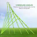 Volleyball Rebounder Net Lacrosse Rebounder Bounce Back Equipment with 5 Adjustable Rebound Angles Ground Stakes Neon Strap for Lacrosse Training and Volley Ball Practice
