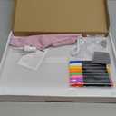 Rechargeable Led Drawing Board for Kids, 13.8*10" Dry Erase Board, 4 Modes &7 Colors Glow Doodle Note Board, Include Hanging Chain, 2 Stands, 8 Markers, Spray Bottle, Cleaning Cloth, Boys Girls Gifts (White)