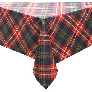 Horaldaily Christmas Tablecloth 60104 Inch Rectangular, Buffalo Plaid Red Washable Table Cover for Party Picnic Dinner Decor