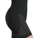 QIJ Shapewear for Women High-Waisted Tummy Control Shorts Shapewear, Butt Lifter, No Roll Body Shaper Panty Black (Black, XL)
