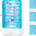 2025 4Pack Plug in Bug Zappers Indoor,Fly Traps for Indoors,Insect Traps for Home,Electronic Mosquito Zappers Gnat Traps with LED Light for Patio, Bedroom, Kitchen, Office