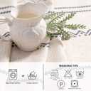 MYSKY HOME Boho Rectangle Tablecloth 60x84 Inches Linen Fabric Oblong Table Cover Farmhouse Decoration Waterproof Classic Bohemian Tablecloth for 4 Feet Table, Indoor and Outdoor Use, Grey Tablecloth