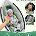 Infant Car Seat Head Support with Extra Shoulder Covers Set, Thickened Carseat Cushion for Baby, Breathable Newborn Carseat Insert for Stroller Swing