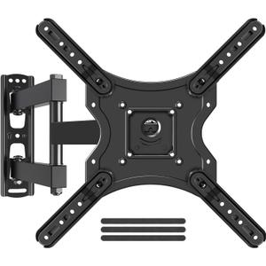 ELIVED Full Motion TV Wall Mount for Most 26-60 Inch TVs, Articulating Arms Swivel and Tilt tv Mount, Wall Mount Brackets Max VESA 400x400, Single Stud Perfect Center Design, Holds Up to 77 lbs.