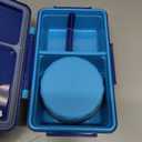 SHPMXUPW Kids Bento Lunch Box  12oz StainlessSteel Soup Thermo & 3Compartment LeakProof Food Container with BuiltIn Ice Pack, Insulated Food Jar for Boys & Girls, School & Travel (Blue-Universe)