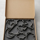 Pastry cutter, set of 9, mixed shapes stainless steel